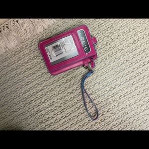 LODIS pink and blue wristlet - summer wristlet